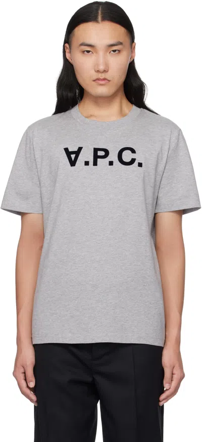 Apc Gray Standard Grand 'vpc' T-shirt In Tpi Heathered Grey