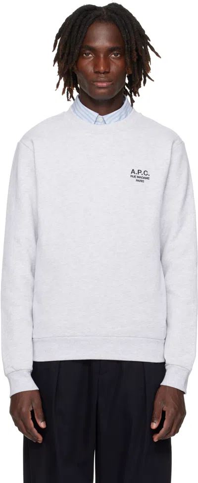 Apc Gray Standard 'rue Madame' Sweatshirt