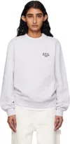 Apc A.p.c. Rue Madame Sweatshirt With Logo In Gray