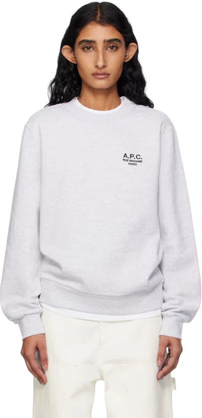 Apc Gray Standard 'rue Madame' Sweatshirt