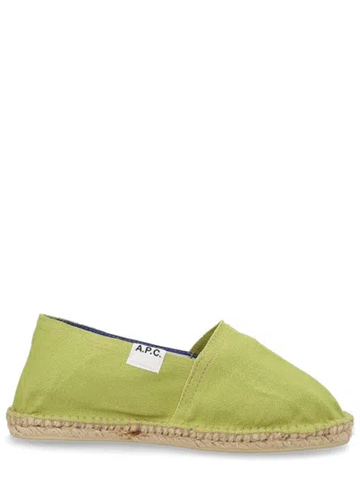 A.p.c. Espadrilla In Tela In Green