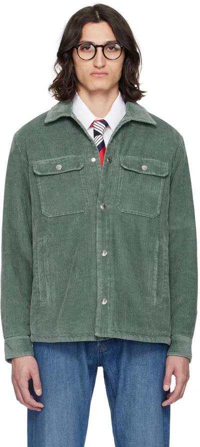 Apc Green Alex Jacket In Kac Almond Green