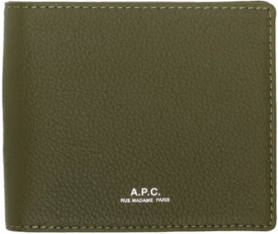 Apc Green Aly Wallet In Kap Pine Green