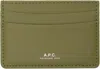 Apc Green André Card Holder In Kbc Clay Green
