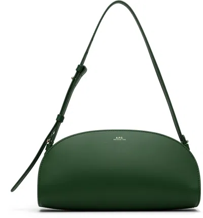 Apc Green Demi-lune Shoulder Bag