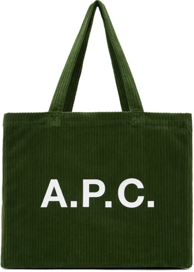 Apc Green Diane Shopping Tote In Kai Frst Green