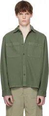 Apc Double-pocket Long-sleeve Shirt In Green