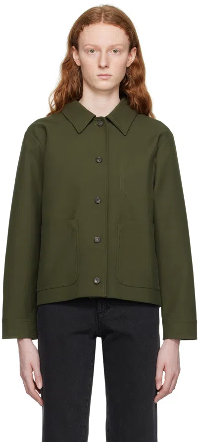 Apc Green Nikkie Jacket In Kaf Dark Green