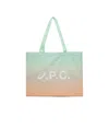 Apc Green  Orange Asics Edition Diane Tote In Green