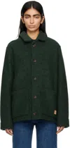 Apc Green Thais Jacket In Pkb Kaki Chine
