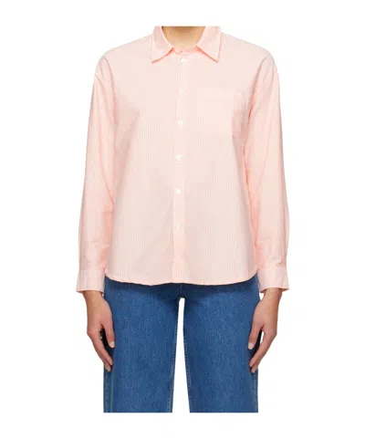 Apc Greg Cotton Shirt In Nude