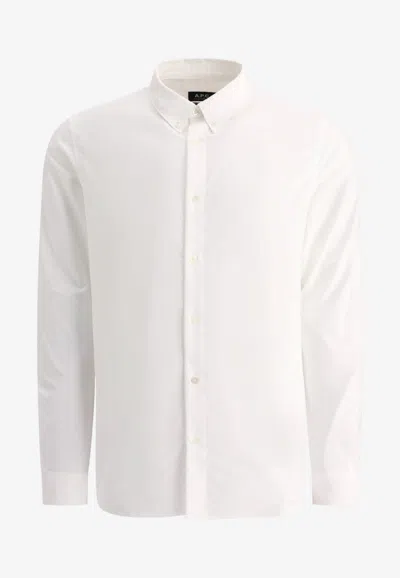 A.p.c. Greg Long-sleeved Shirt In White