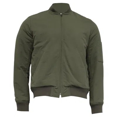 Pre-owned A.p.c. Gregoire Bomber Jacket In Khaki Polyamide In Black