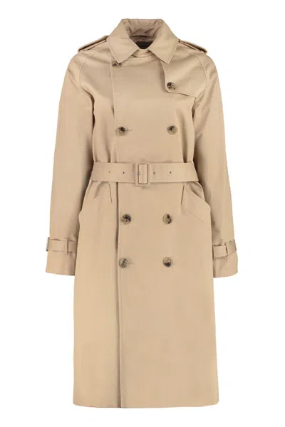 Apc A.p.c. Greta Double-breasted Trench Coat In Beige