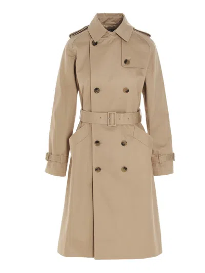 Apc A.p.c. 'greta' Trench Coat In Brown