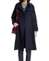 Apc Greta Cotton Trench Coat In Blue
