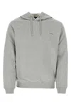 Apc Cotton Drawstring Hood Sweatshirt With Ribbed Cuffs