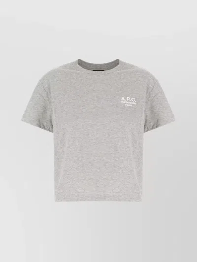 APC GREY COTTON T-SHIRT MELANGE