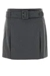 Apc A.p.c. Grey Flannel Cecile Mini Skirt In Gray