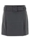 Apc A.p.c. Grey Flannel Cecile Mini Skirt In Gray