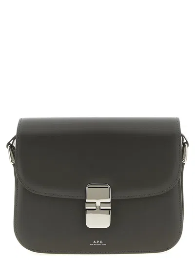 Apc Grey Grace Small Shoulder Bag In Gray