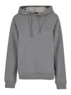 Apc A.p.c. Grey Hoodie With Tonal Logo Embroidery In Jersey In Grey