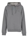 Apc Grey Hoodie With Tonal Logo Embroidery In Grey