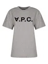 Apc A.p.c. T-shirt Con Logo In Grey