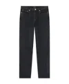 Apc A.p.c. Straight-leg Jeans With High Waist And Subtle Texture In Black