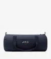 Apc Navy Asics Edition Gym Duffle Bag In Iak - Dark Navy Blue