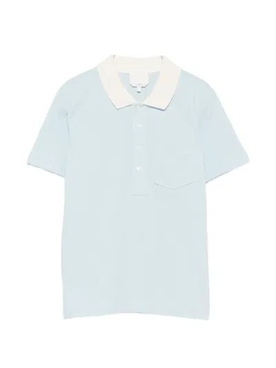 Apc Half-button Polo Top In Green