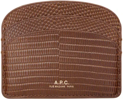 Apc Half Moon Card Bag In Brown