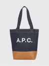 Apc A.p.c. Axel Small Denim Tote Bag In Blue