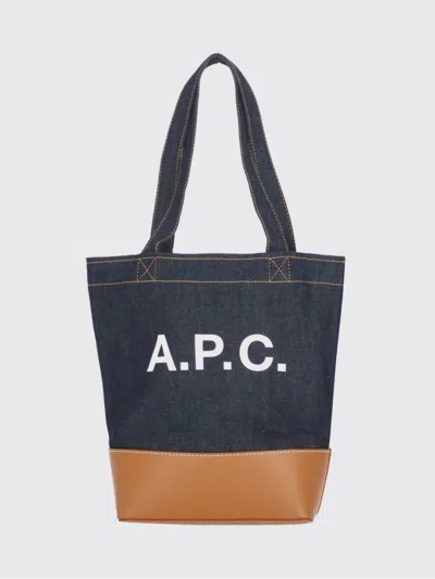 APC TOTE BAG A. P.C. WOMAN COLOR BLUE,H71369009