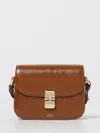Apc A.p.c. Grace Small Foldover Top Crossbody Bag In Brown