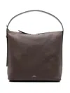 Apc A.p.c. Vera Leather Shoulder Bag In Brown