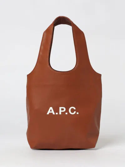 Apc A.p.c. Ninon Black Small Faux Leather Tote In Burgundy