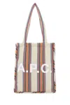 Apc Embroidered Canvas Lou Shopping Bag