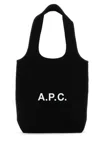 Apc Black Canvas Small Ninon Shopping Bag In Black