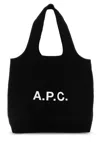 Apc A.p.c. Black Canvas Ninon Shopping Bag