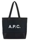 Apc A.p.c. Men Blue Denim And Leather Axel Shopping Bag In Blue