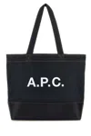Apc A.p.c. Men Blue Denim And Leather Axel Shopping Bag In Blue