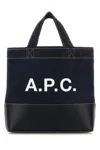 Apc A.p.c. Denim Mini Axel Shopping Bag In Black