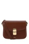 Apc A.p.c. Brown Leather Grace Mini Crossbody Bag In Brown