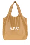 Apc A.p.c. Beige Synthetic Leather Ninon Shopping Bag In Brown