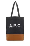 Apc A.p.c. Dark Blue Denim Handbag In Caf