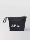 Apc Handle Leather Insert Stitched Beauty Case In Black