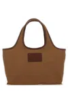 Apc A.p.c. Beige Cotton Handbags In Brown