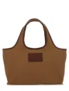 Apc A.p.c. Beige Cotton Handbags In Brown