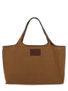 Apc A.p.c. Beige Cotton Handbags In Brown